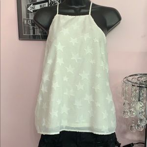 Cream Star Tank Top